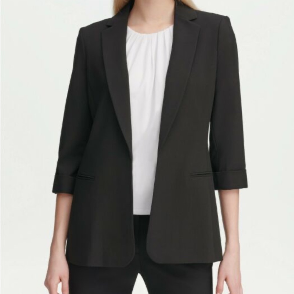 Calvin Klein Black Open Blazer Jacket